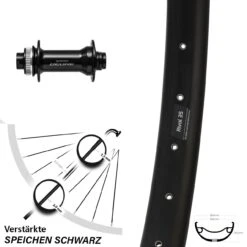 Ryde Rival 35 Boost Vorderrad 27,5+ Zoll Mit Shimano Deore HB-M6010 Centerlock