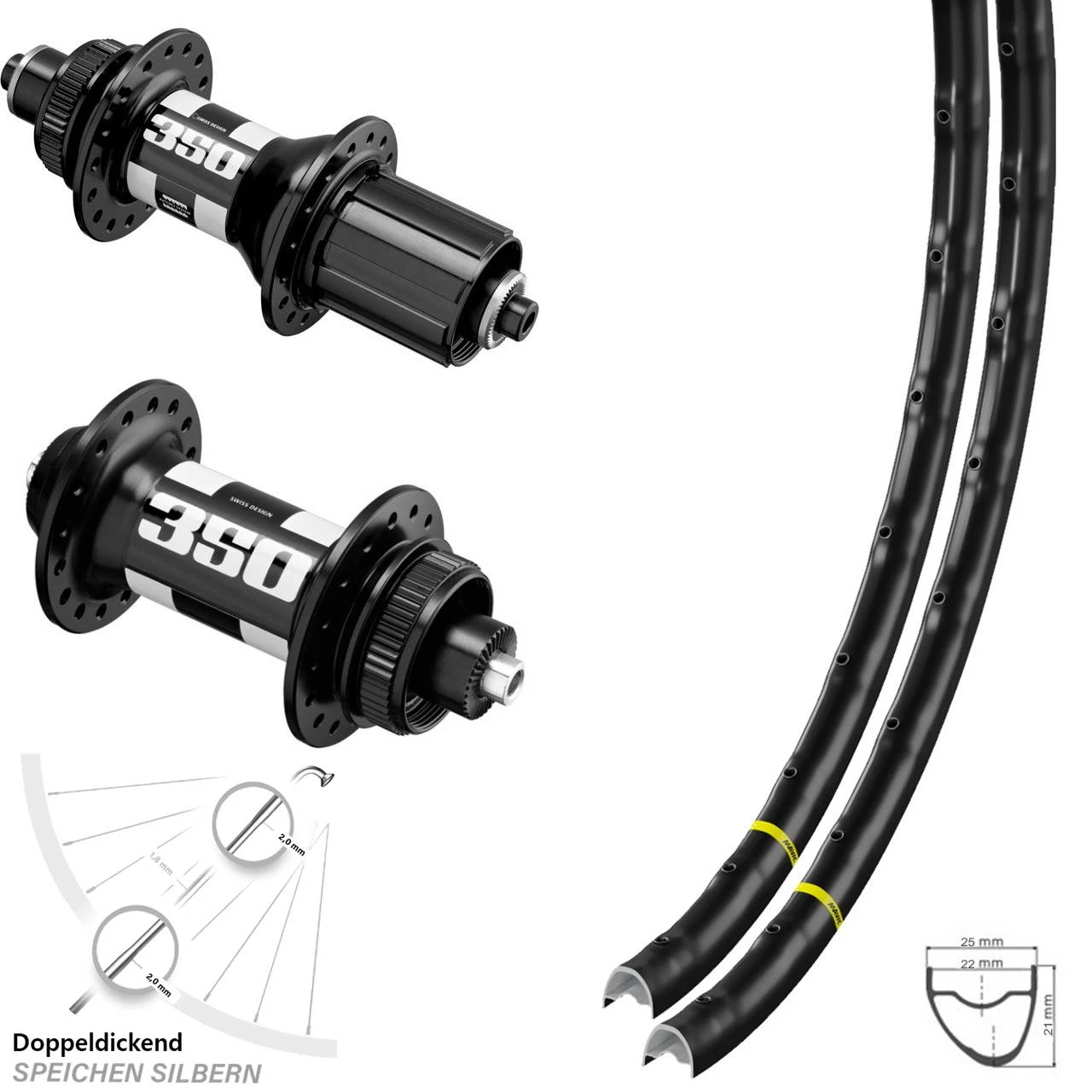 Laufradsatz 28 Zoll Mavic A 1022 DT Swiss Nabe 350 11-fach Centerlock 3 Laufradsatz 28 Zoll Mavic A 1022 DT Swiss Nabe 350 11-fach Centerlock