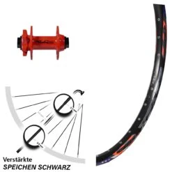 DRC ZZYZX 6-loch Vorderrad 26 Zoll Mit XLC Pro Rot 15x100 Mm