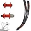 Laufradsatz DRC ZZYZX 26 Zoll 142x100 15 Mm Steckachse XLC Evo Rot 6-loch