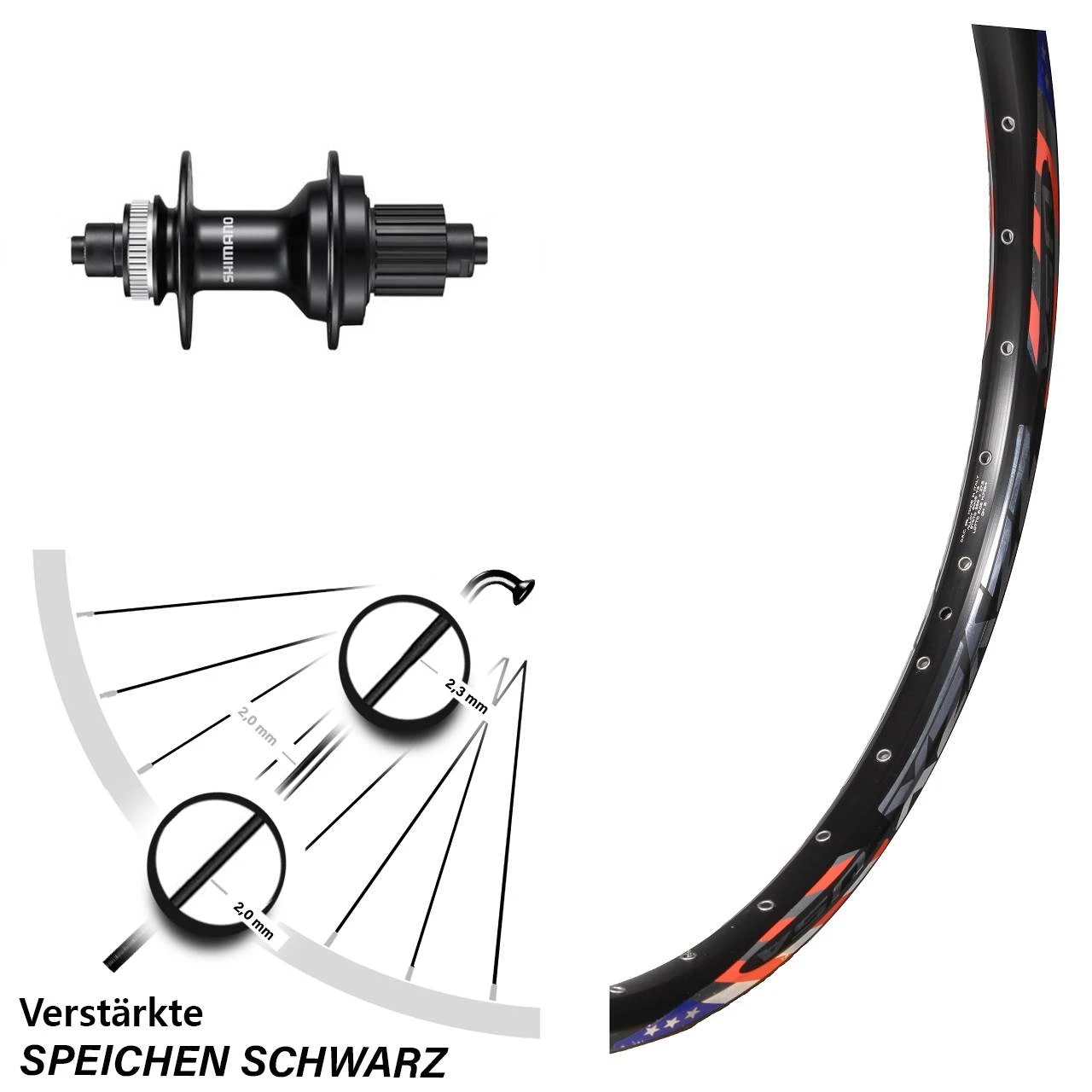 Hinterrad 26 Zoll DRC ZZYZX 5/135 Mm Shimano FH-MT500 Micro Spline 3 Hinterrad 26 Zoll DRC ZZYZX 5/135 Mm Shimano FH-MT500 Micro Spline