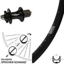 28-29 Zoll Hinterrad Ryde Andra 30 Disc Mit XLC Evo Nabe Steckachse 142 Mm