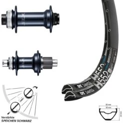 Dt-swiss Laufradsatz 27,5 Zoll DT Swiss H 552 Shimano SLX Boost Micro Spline