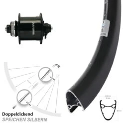 Vorderrad 28-29 Zoll Ryde Dutch 19 Hochprofil Shimano DH-UR700-3D Centerlock