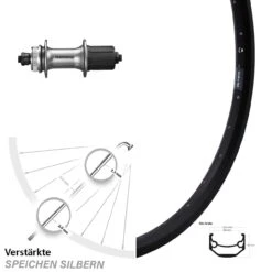 Ryde Andra 40 Disc Hinterrad 27,5 Zoll Mit Shimano Alivio FH-M4050 Schnellspanner