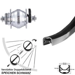Shutter PL8 Nabendynamo Vorderrad Mit Ryde Andra 30 28 Zoll