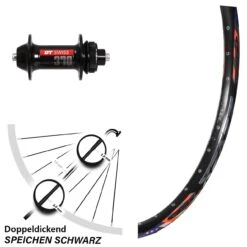 DT Swiss 370 Centerlock DRC 28-559 ETRTO Vorderrad 26 Zoll Für Schnellspanner