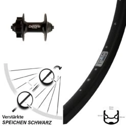 26 Zoll Laufrad Shimano Deore HB-M525 Ryde Andra 30 Disc Für 6-Loch