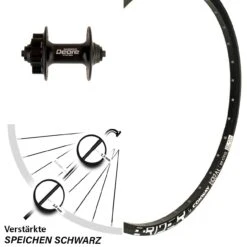 Shimano Deore HB-M525 Mach 1 Magma Vorderrad 26 Zoll Für 6-Loch