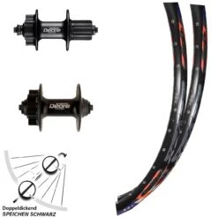 Laufradsatz 26 Zoll DRC 28-559 ETRTO Shimano Deore 525 Schnellspanner 6-loch