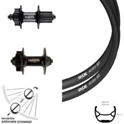 Laufradsatz 26 Zoll Shimano Deore 525 Schnellspanner Ryde Andra 321 Disc 6-loch