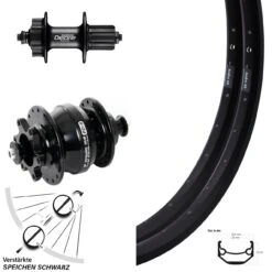 28-29 Zoll Laufradsatz Ryde Andra 40 Shimano Deore 525 Dynamo Shutter Precision PD-8