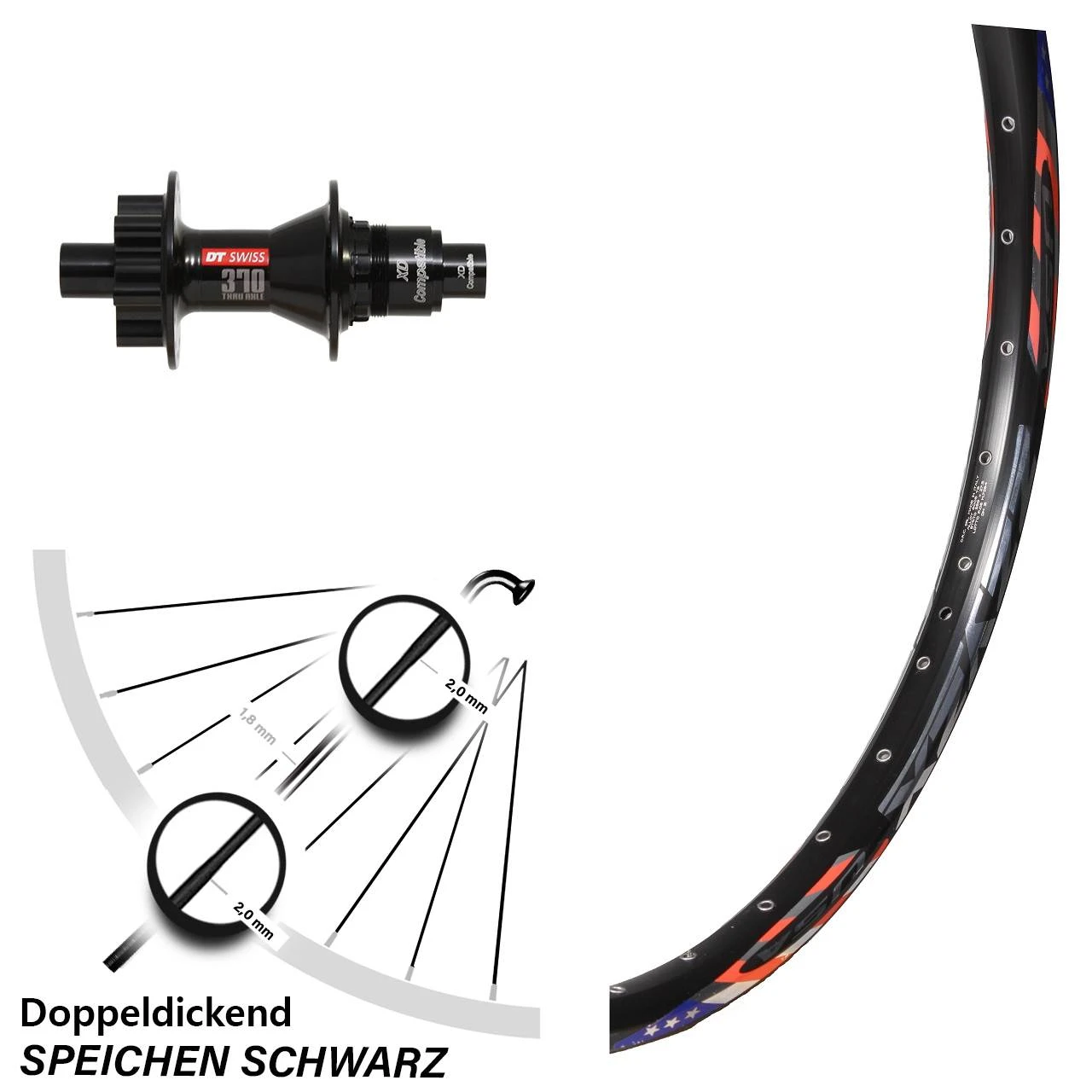 DRC ZZYZX Disc Hinterrad 12/142 Mm 26 Zoll Mit DT Swiss 370 6-Loch Nabe 3 DRC ZZYZX Disc Hinterrad 12/142 Mm 26 Zoll Mit DT Swiss 370 6-Loch Nabe
