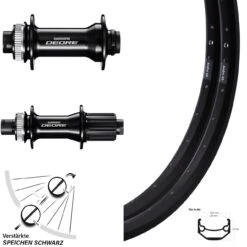24 Zoll Ryde Andra 40 Disc Laufradsatz Shimano Deore Steckachse 100/142 Mm Centerlock