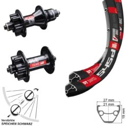 Dt-swiss 26 Zoll Laufradsatz 545D DT Swiss 370 Schnellspanner 100/135 Mm Sram XD