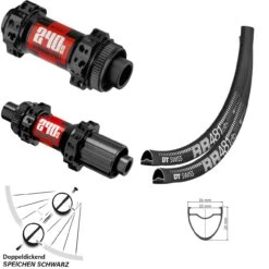 Dt-swiss RR 481 DT Swiss 240s Straightpull 24/28 Speichen Steckachse Road 11- Fach Laufradsatz