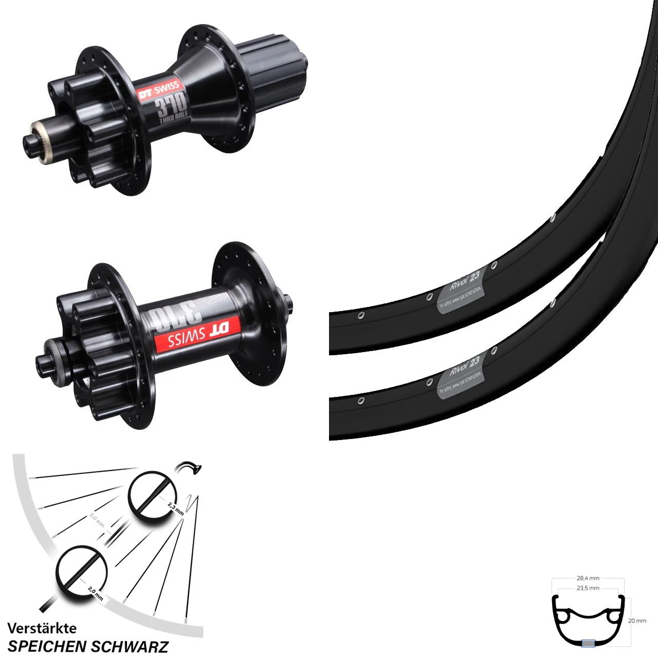 Ryde Rival 23-622 Laufradsatz 29 Zoll DT Swiss 370 Schnellspanner 6-loch Shimano 8-11 Fach 3 Ryde Rival 23-622 Laufradsatz 29 Zoll DT Swiss 370 Schnellspanner 6-loch Shimano 8-11 Fach