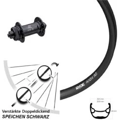 28-29 Zoll Vorderrad KX-G Ryde Andra 321 Centerlock