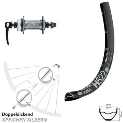 Dt-swiss DT Swiss H 522 Disc-Vorderrad 29 Zoll Mit Shimano Deore HB-M615 Nabe