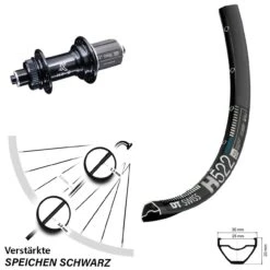 Dt-swiss KX-GS 5x135 Centerlock DT Swiss H 522 Hinterrad 29 Zoll Für Schnellspanner