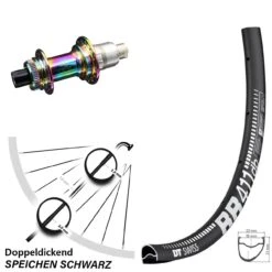 Dt-swiss Hinterrad 28 Zoll Centerlock KX-G Oilslick Nabe Sram XD-R 12-fach DT Swiss RR 411