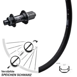 Ryde Andra 40 Disc Hinterrad 27,5 Zoll Mit KX-GS Schwarz 12x142 Mm Centerlock Nabe