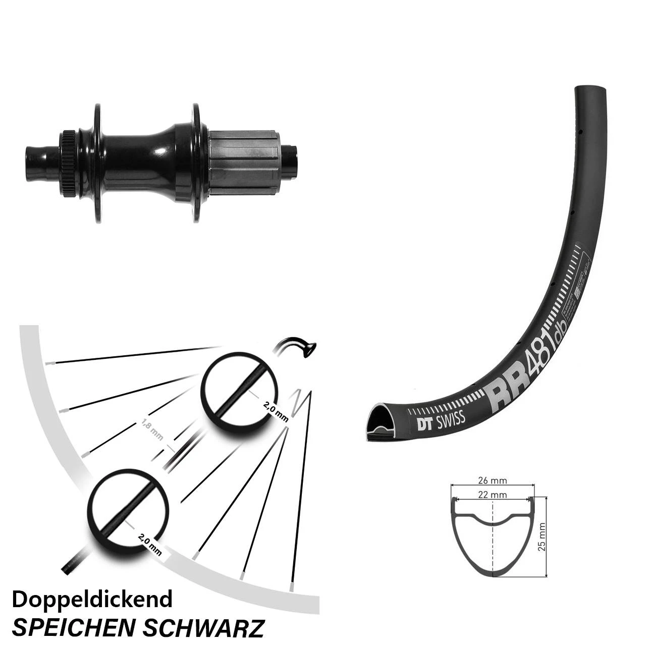 Dt-swiss DT Swiss RR 481 DB Hinterrad 27,5 Zoll Formula RXC-142S 3 Dt-swiss DT Swiss RR 481 DB Hinterrad 27,5 Zoll Formula RXC-142S