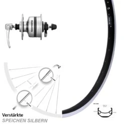 Nabendynamo Vorderrad Shimano DH-3N80 Ryde Andra 40 26 Zoll