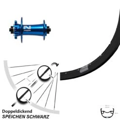 Novatec D791SB Blau Ryde Rival 23 Vorderrad 28-29 Zoll 6-Loch