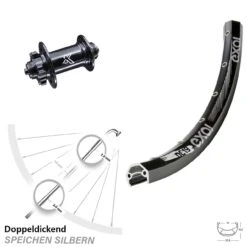 28 Zoll Vorderrad KX-M Schnellspanner Exal DC 19 Für 6-loch