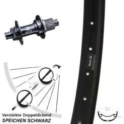 KX-B Boost Centerlock Micro Spline Ryde Rival Hinterrad 29 Zoll Heavy Duty