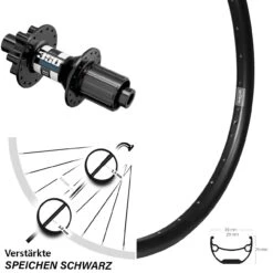27,5 Zoll Hinterrad Ryde Andra 29 Disc DT Swiss 350 Hybrid Boost 6-Loch