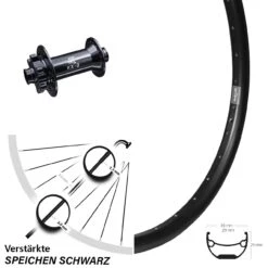 24 Zoll Vorderrad Ryde Andra 29 Verstärkt Lastenrad KX-Boost 15x110 Mm Nabe 6-loch
