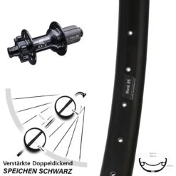 Boost 6-loch Ryde Rival 35 Disc Hinterrad 27,5+ Zoll Verstärkt 11-fach