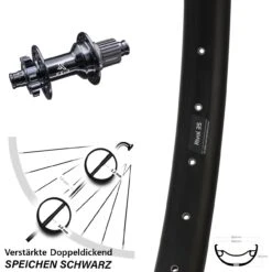 Boost 6-loch Ryde Rival 35 Disc Hinterrad 27,5+ Zoll Verstärkt 12-fach