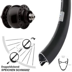 Son Delux Nabendynamo Ryde Dutch 19 Vorderrad 28 Zoll Für Schnellspanner