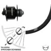28-29 Zoll Nabendynamo Vorderrad Ryde Rival 23 Shimano DH-3D72 Centerlock Schwarz -Radzubehoer Verkaufe 8258590