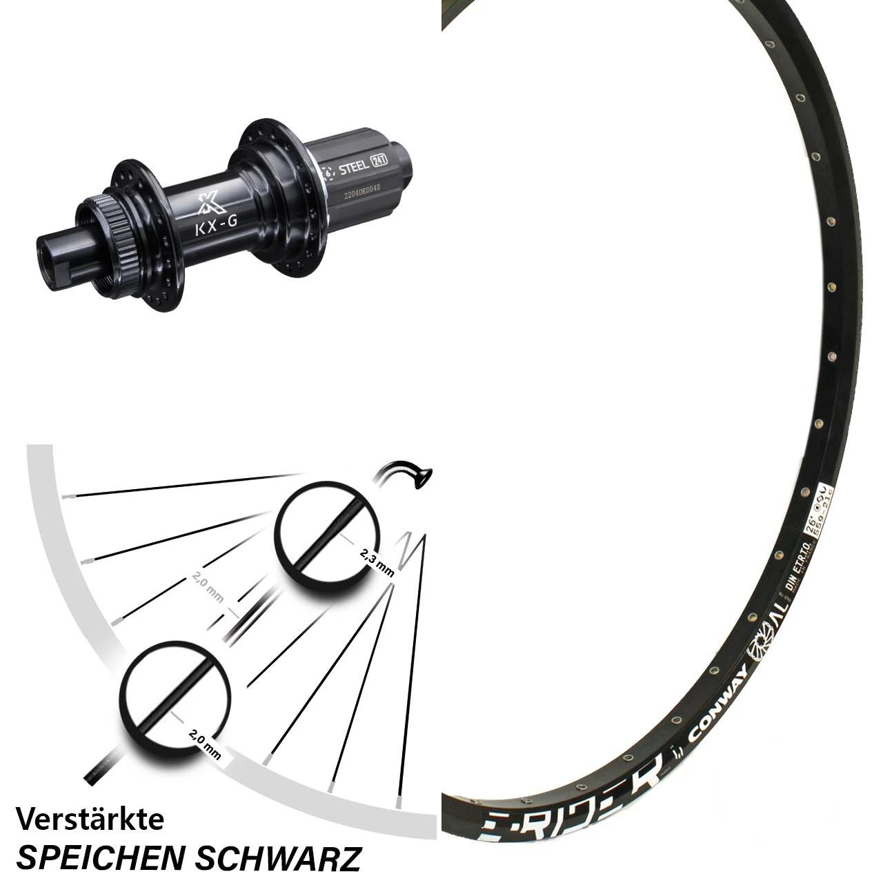 26 Zoll Hinterrad KX-GS 12x142 Mm Centerlock Mach 1 Magma Für Lastenrad E-Bike 3 26 Zoll Hinterrad KX-GS 12x142 Mm Centerlock Mach 1 Magma Für Lastenrad E-Bike