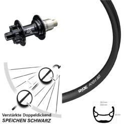 29 Zoll Hinterrad KX-M 6-loch Sram XD Steckachse Ryde Andra 321