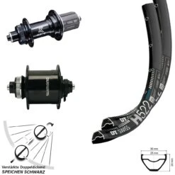 Dt-swiss 29 Zoll DT Swiss H 522 Laufradsatz KX GS Nabe Centerlock 100/135 Dynamo DH-UR 700 Shimano