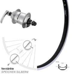 Shimano Alfine Dynamo Ryde Andra 40 Fahrrad-Laufrad 26 Zoll