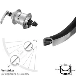 Fahrrad Vorderrad 28 Zoll Ryde Andra 30 Shimano Alfine Nabendynamo