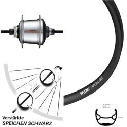 28 Zoll Hinterrad Ryde Andra 321 Shimano SG-C3001 7-Gang Disc