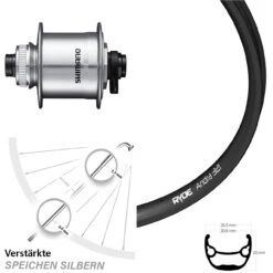 28-29 Zoll Vorderrad Nabendynamo Ryde Andra 321 Shimano DH-UR708-3D 15x100 Mm
