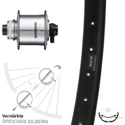 Shimano DH-UR708 Dynamo Ryde Rival 35 Disc Vorderrad 29+ Zoll 15x100 Mm Steckachse