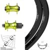 29 Zoll Laufradsatz Ryde Rival 30 Verstärkt XLC Nabe Grün Eloxiert Steckachse