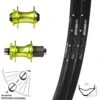 Laufradsatz Ryde Edge M30 29 Zoll XLC Nabe Grün Eloxiert Steckachse 15x100 12x142 Mm -Radzubehoer Verkaufe 8260430