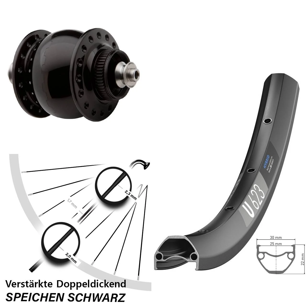 Dt-swiss SON 28 Disc Centerlock Schwarz Eloxiert DT Swiss U 623 29 Zoll Vorderrad 3 Dt-swiss SON 28 Disc Centerlock Schwarz Eloxiert DT Swiss U 623 29 Zoll Vorderrad