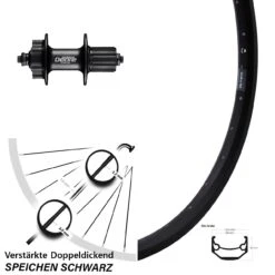 Shimano Deore FH-M525A Ryde Andra 40 Disc Hinteres Rad 26 Zoll 5x135 Mm