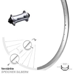 Ryde Andra 40 Vorderrad 24 Zoll Mit KX-T Nabe Silbern